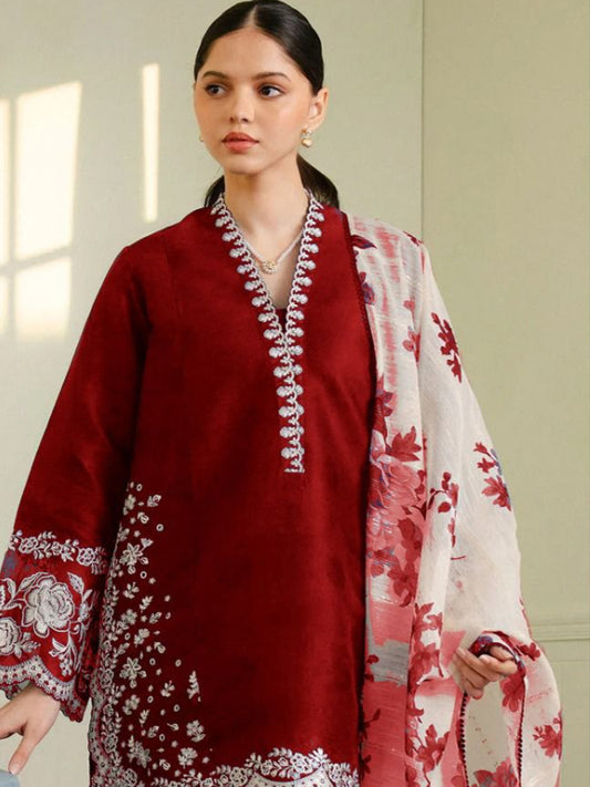 Shah Jahan Embroidered Lawn 3Pc